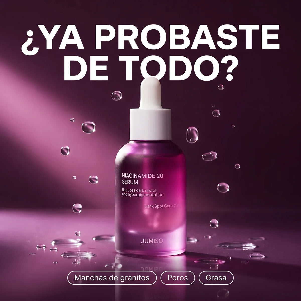 Sérum Jumiso Niacinamide 20: ¿Ya probaste de todo? Para las manchas de los granitos, los poros y la grasa
