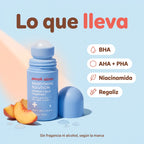 Ingredientes: BHA, AHA, PHA, niacinamida y regaliz
