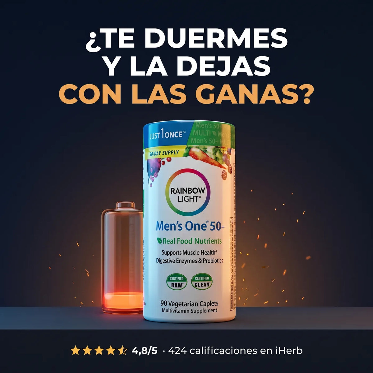 Rainbow Light Men's One 50+ - cansancio y ganas