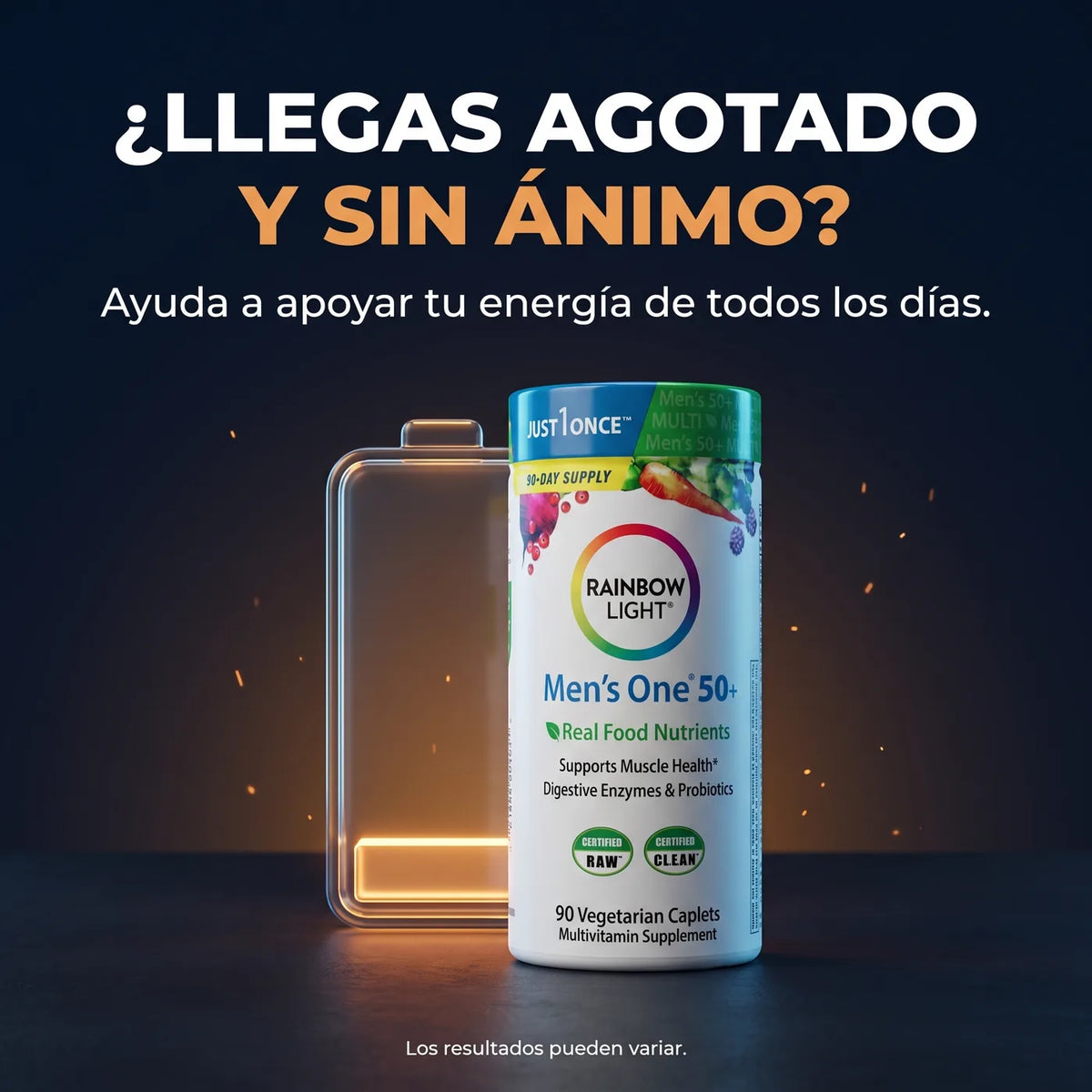 Rainbow Light Men's One 50+ - ayuda a apoyar tu energía